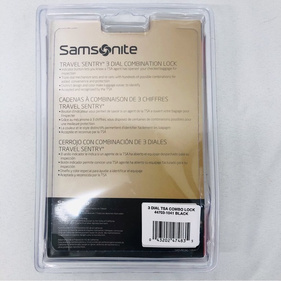 NIB Samsonite Travel Combination Lock - Picture 8 of 16